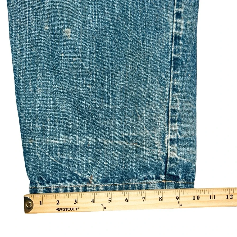 Vintage Reverb Wide Leg‎ Baggy Jeans Mens 38x34 Paint Splatter Stains Distressed